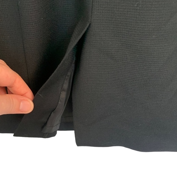 REISS Huxley Tailored Dress Black Wool Blend Cap Sleeve Square Neck Women’s Sz 4 - Picture 8 of 12